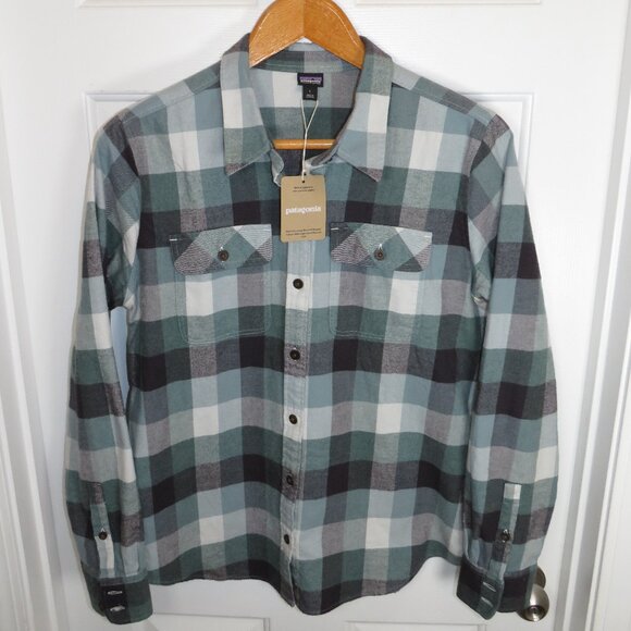 *NEW* Patagonia Women's L/S Organic Cotton Midweight Fjord Flannel Sz LG - Picture 1 of 5
